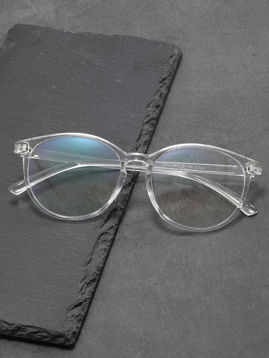 Shein Gafas con función de luz azul y espejo plano, montura transparente para mujer, 1 ud. - Quierox - Tienda Online