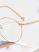 Shein Gafas con marco de metal y luz azul, lentes transparentes - Quierox - Tienda Online