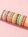 Shein Juego de 14 pulseras de hilo de colores textiles de moda para mujer - Quierox - Tienda Online