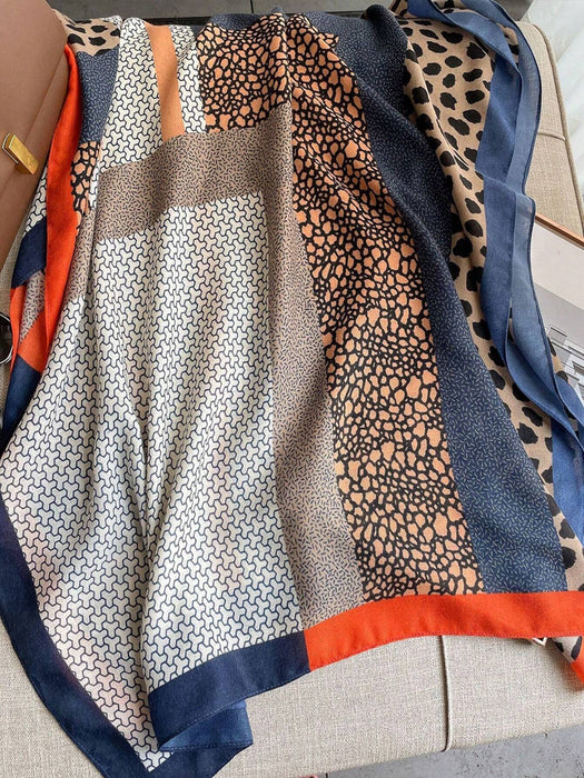 Shein Pañuelo para la cabeza con estampado de leopardo para mujer, hijab de una pieza - Quierox - Tienda Online