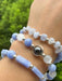 Shein Pulsera de cristal azul, 3 piezas/juego - Quierox - Tienda Online