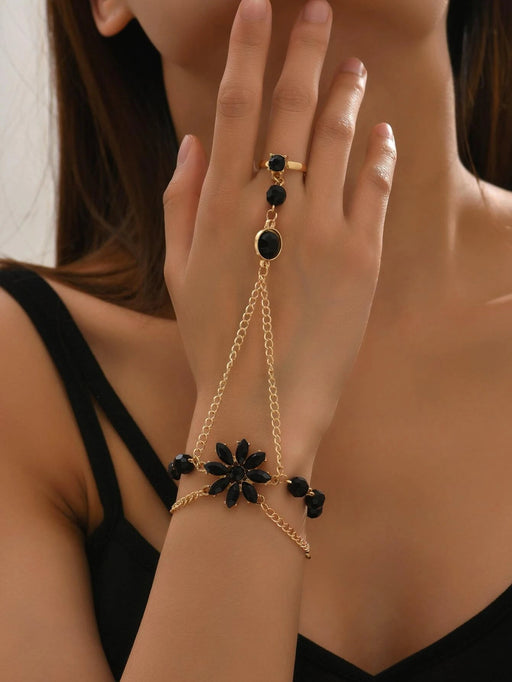 Shein Pulsera de manoplas con decoración de flores - Quierox - Tienda Online