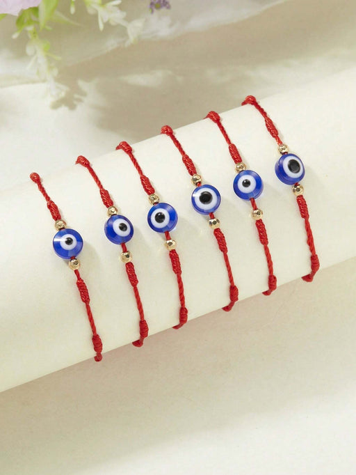 Shein Pulsera decorativa con 6 piezas de mal de ojo - Quierox - Tienda Online