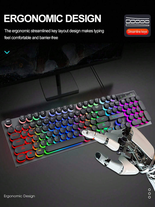 Shein Teclado Mecánico Retroiluminado Para Pc De Escritorio Y Portátiles - Quierox - Tienda Online