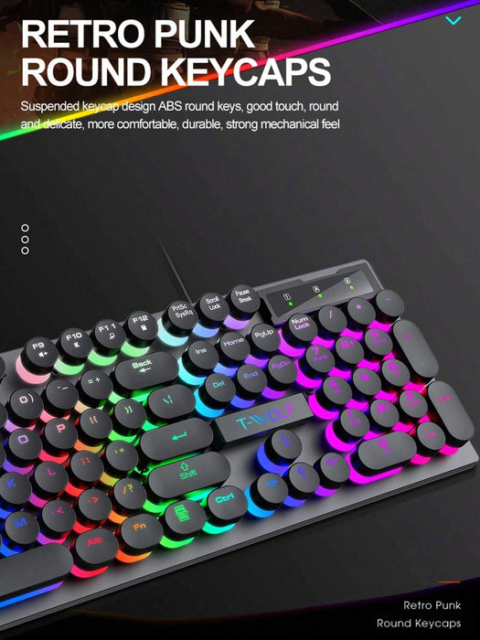 Shein Teclado Mecánico Retroiluminado Para Pc De Escritorio Y Portátiles - Quierox - Tienda Online