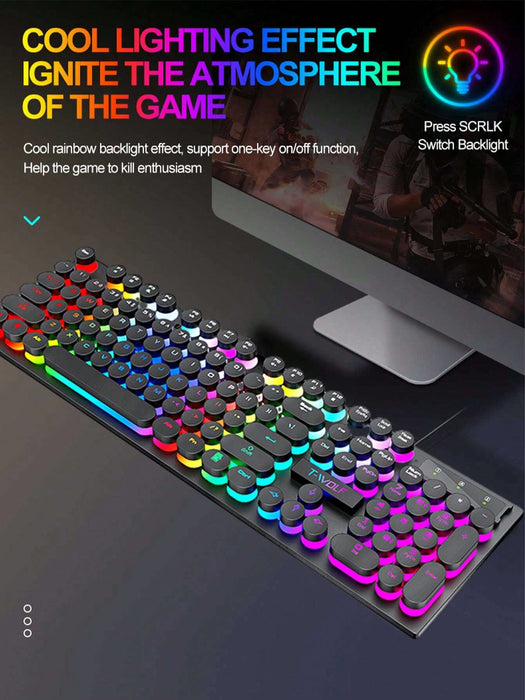 Shein Teclado Mecánico Retroiluminado Para Pc De Escritorio Y Portátiles - Quierox - Tienda Online