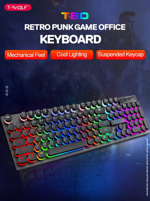 Shein Teclado Mecánico Retroiluminado Para Pc De Escritorio Y Portátiles - Quierox - Tienda Online