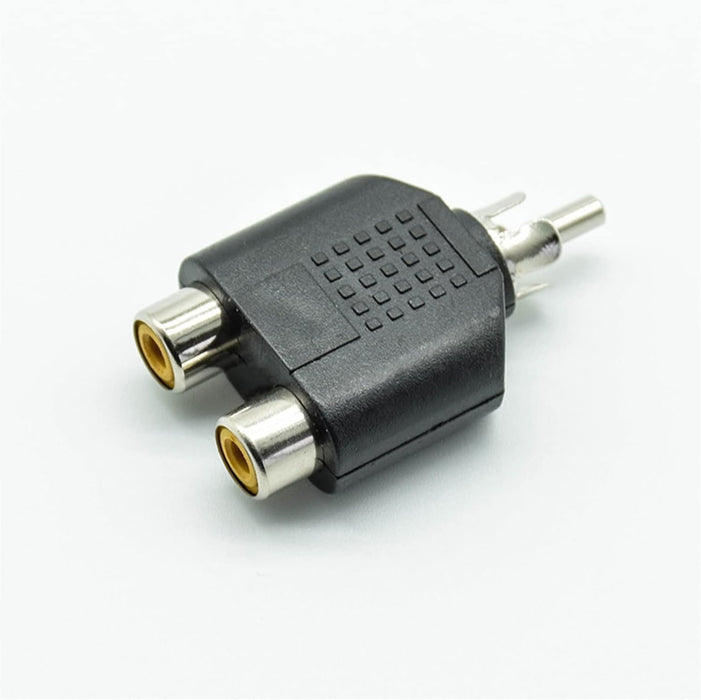 SHUANGHUA 4 piezas/lote RCA Y Splitter AV Audio Video Plug Converter 1 macho a 2 hembra - Quierox - Tienda Online