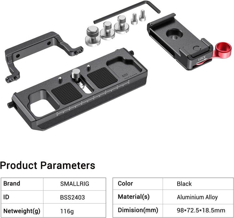 SMALLRIG Kit de placa offset para BMPCC 4K y 6K - Quierox - Tienda Online