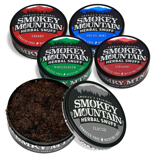 Smokey Mountain Herbal Long Cut - Caja de 5 latas de Tabaco sin nicotina ni tabaco - Quierox - Tienda Online