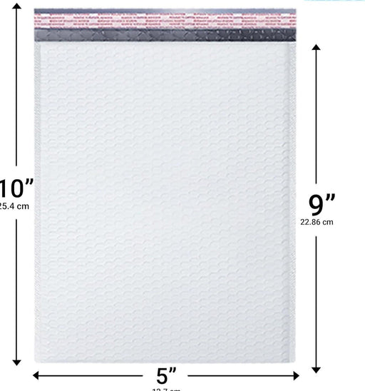 Sobres de burbujas de polietileno blanco #00 de 5" x 10", 238 piezas - Quierox - Tienda Online