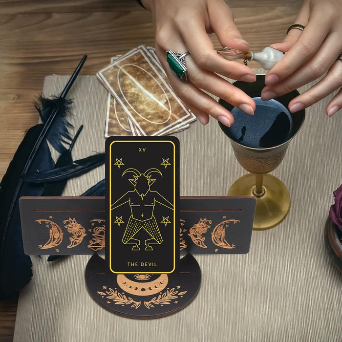 Soporte de cartas de Tarot de madera portátil - Quierox - Tienda Online