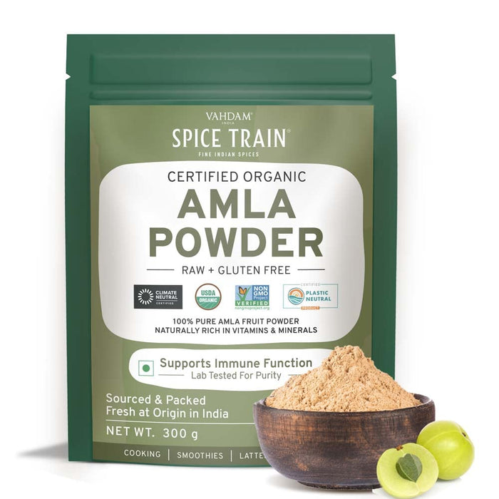 Spice Train, polvo de amla orgánico 300 g - Quierox - Tienda Online