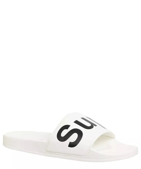 Superga Slides Mujer S111I3W - 909 Blanco - Negro Logo - Quierox - Tienda Online