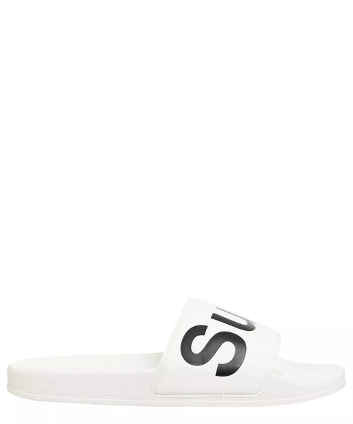 Superga Slides Mujer S111I3W - 909 Blanco - Negro Logo - Quierox - Tienda Online