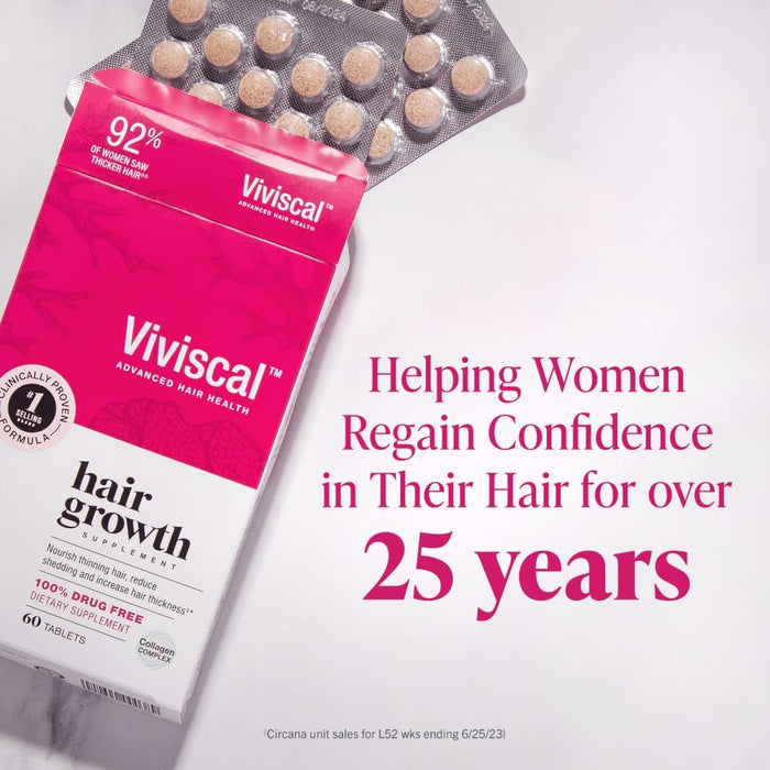 Suplementos para el crecimiento del cabello Viviscal para mujeres, suministro para 30 días, 60 unidades - Quierox - Tienda Online