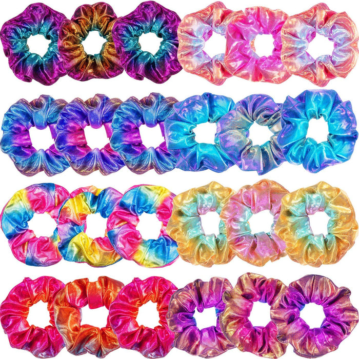 Tatuo 24 piezas Scrunchies Arcoiris para el cabello Bandas elásticas para el cabello - Quierox - Tienda Online