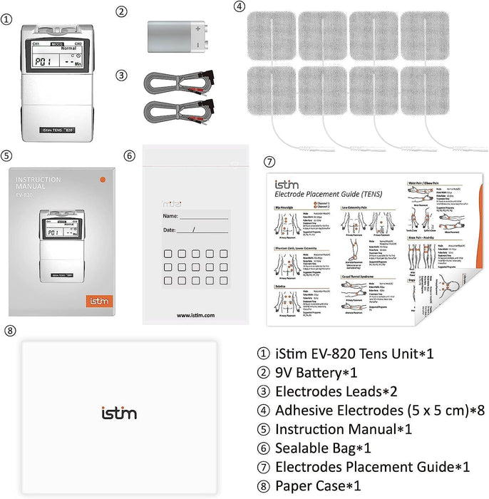 TENS unidad iStim EV-820 decenas máquina para el tratamiento del dolor - Quierox - Tienda Online