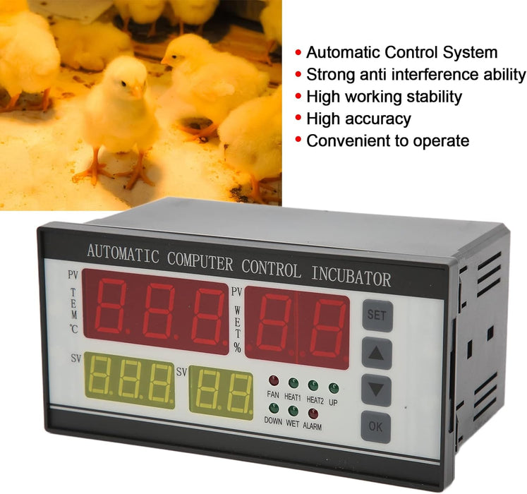 Termostato de incubadora de huevos Pantalla de temperatura de 32.0-210.2 °F - Quierox - Tienda Online