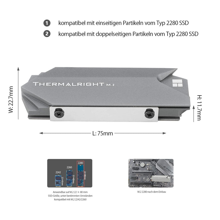 Thermalright M.2 2280 almohadilla térmica de doble cara de alto rendimiento - Quierox - Tienda Online