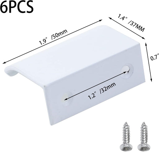 Tighall - Tirador oculto para cajón, 6 unidades, con borde para los dedos - Quierox - Tienda Online