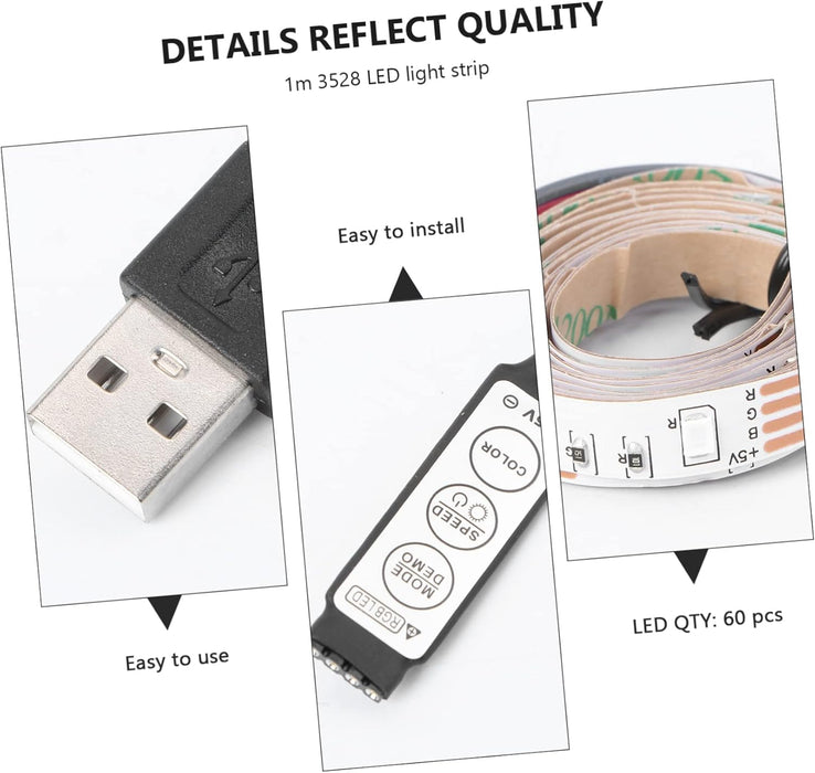 Tira De Leds Rgb Tira De Luz Led Tira De Luz No Impermeable Tabla Rasa Televisión - Quierox - Tienda Online