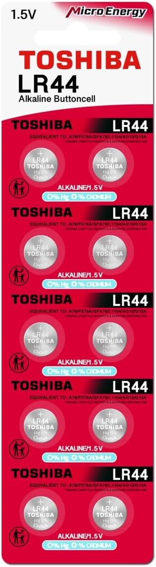 Toshiba Baterías alcalinas LR44 AG13 de 1,5 voltios - Quierox - Tienda Online