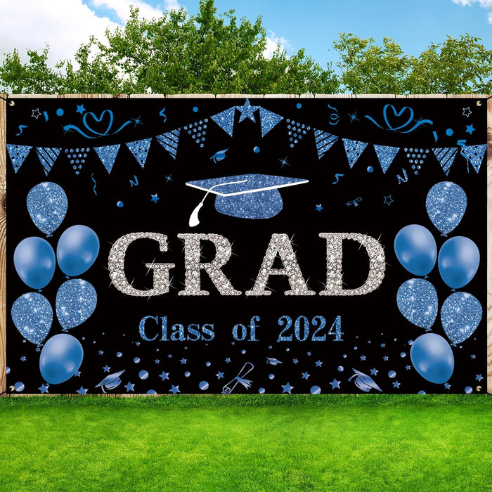 Trgowaul Decoración azul para fiesta de graduación 2024 - Quierox - Tienda Online