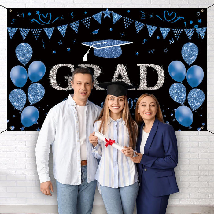 Trgowaul Decoración azul para fiesta de graduación 2024 - Quierox - Tienda Online