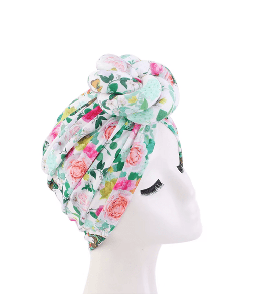 Turbante anudado con estampado Floral africano para Mujer, gorro de quimio - Quierox - Tienda Online