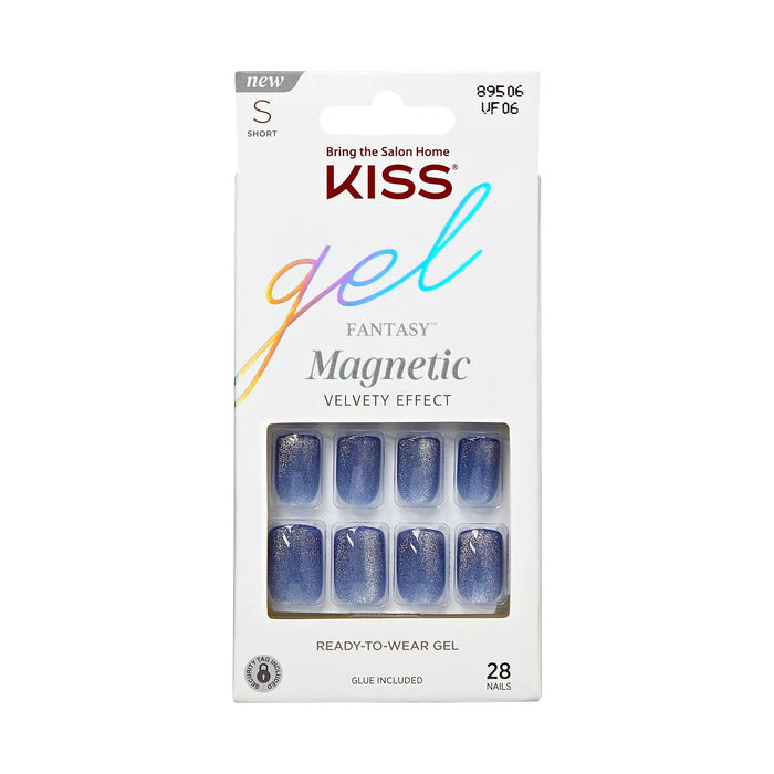 Uñas de gel cuadradas cortas magnéticas KISS Gel Fantasy - Quierox - Tienda Online