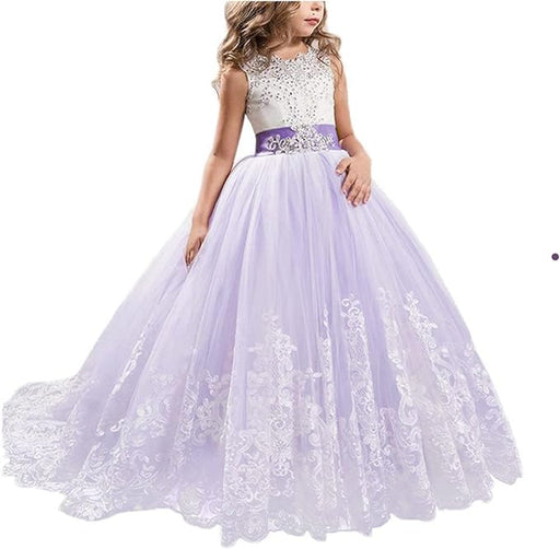 Vestido de fiesta de princesa con bordado de tul y encaje para niña - Quierox - Tienda Online