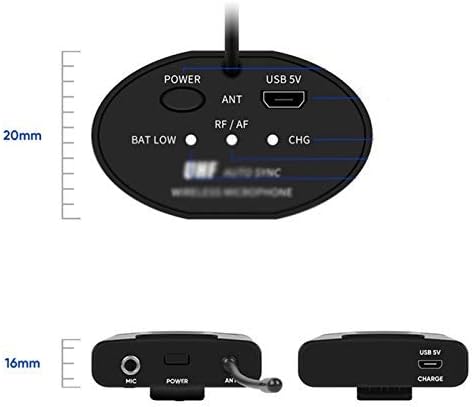 VMicrófono de solapa/auricular inalámbrico portátil GagalU UHF con transmisor y receptor - Quierox - Tienda Online