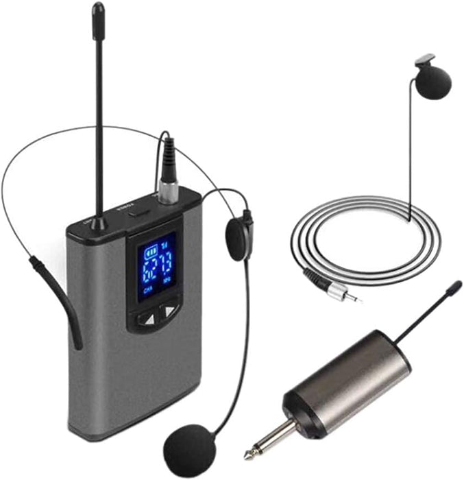 VMicrófono de solapa/auricular inalámbrico portátil GagalU UHF con transmisor y receptor - Quierox - Tienda Online