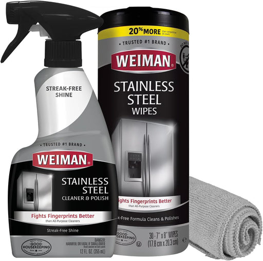 Weiman - Kit de limpieza de acero inoxidable - Quierox - Tienda Online