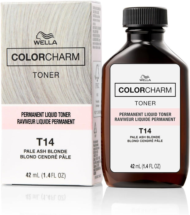 Wella Color Charm Tónico líquido permanente para cabello T - 14, Silver Lady, 1,42 oz líquidas - Quierox - Tienda Online