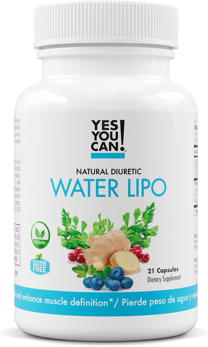 Yes You Can! Natural Water Lipo Pills - Limpieza diurética con electrolitos y vitaminas, 21 cápsulas - Quierox - Tienda Online