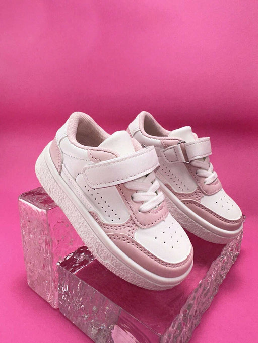 Zapatillas planas con bloques de colores para niñas pequeñas con adhesivo mágico - Quierox - Tienda Online