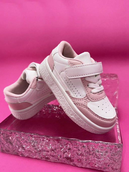 Zapatillas planas con bloques de colores para niñas pequeñas con adhesivo mágico - Quierox - Tienda Online