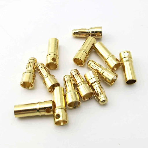 20 pares chapados en oro 3.0MM Banana Plug Bullet macho hembra - Quierox - Tienda Online