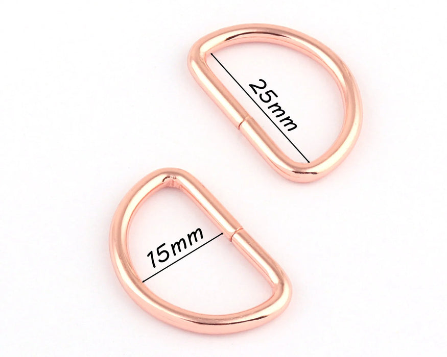 20 piezas de Hebillas ajustables deslizantes de oro rosa de 25mm - Quierox - Tienda Online