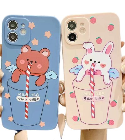 2pcs Cartoon Graphic Phone Case. - Quierox - Tienda Online