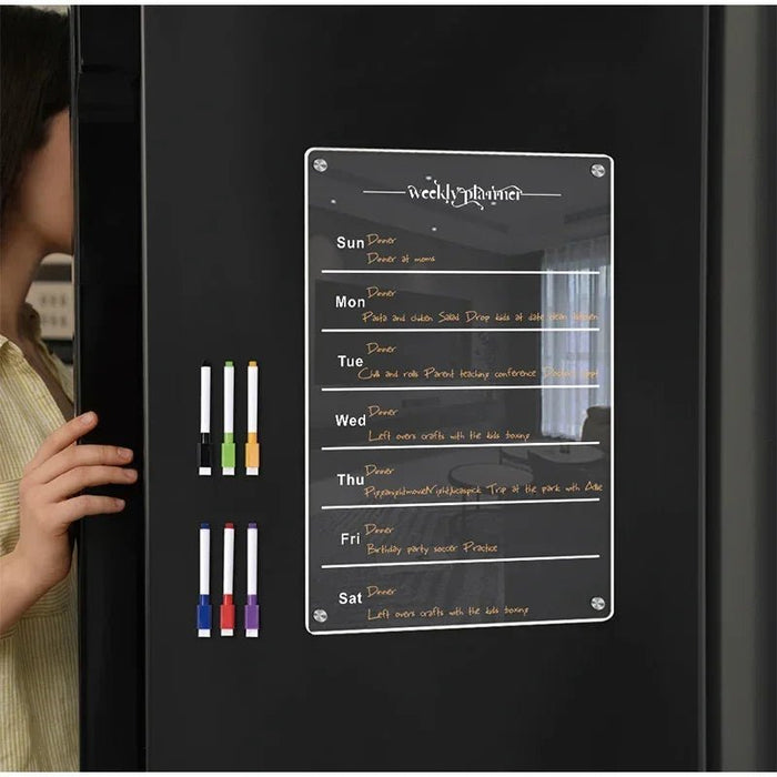Adhesivo con imán para nevera, calendario acrílico transparente, planificador semanal - Quierox - Tienda Online