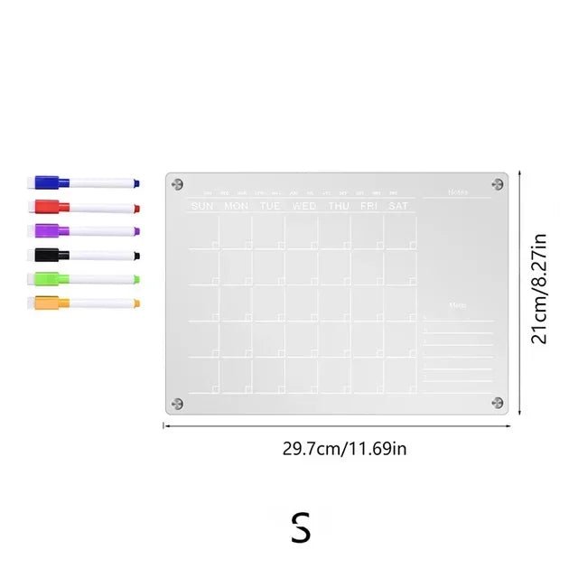 Adhesivo con imán para nevera, calendario acrílico transparente, planificador semanal - Quierox - Tienda Online