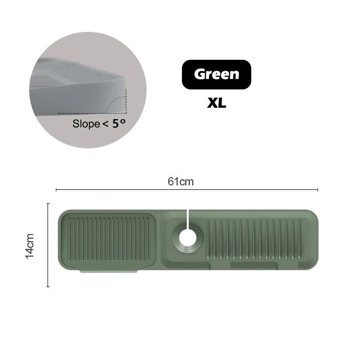 Almohadilla contra salpicaduras para grifo de silicona, estera de drenaje plegable - Quierox - Tienda Online