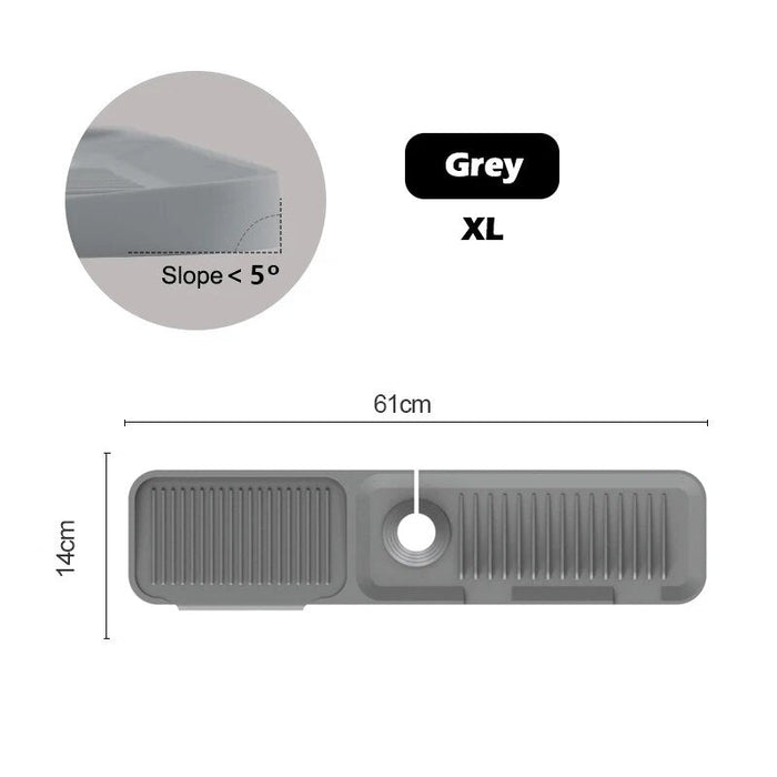 Almohadilla contra salpicaduras para grifo de silicona, estera de drenaje plegable - Quierox - Tienda Online