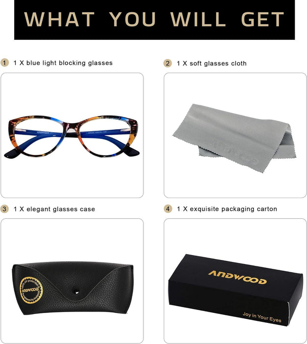 ANDWOOD Gafas de bloqueo de luz azul para mujer - Quierox - Tienda Online