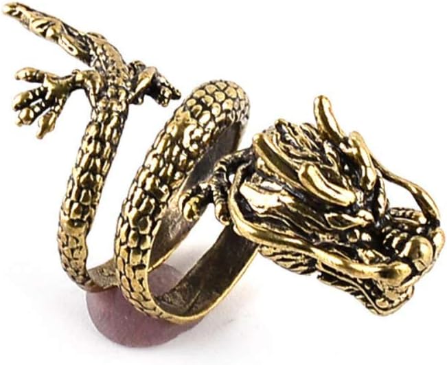 Anillo de dragón chino Plata Bronce Ouroboros - Quierox - Tienda Online