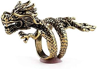 Anillo de dragón chino Plata Bronce Ouroboros - Quierox - Tienda Online