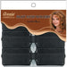 Annie Silky Satin Rollers Tamaño Jumbo 6Ct Negro - Quierox - Tienda Online